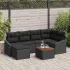 Set de canapele pentru grădină 7 pcs Negru poliratan GartenMobel Dekor