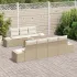 Set de canapele pentru grădină 8 pcs Negru și Crem poliratan GartenMobel Dekor
