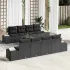 Set de canapele pentru grădină 9 pcs Negru și Crem poliratan GartenMobel Dekor