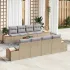 Set de canapele pentru grădină 9 pcs Gri Rattan poli GartenMobel Dekor