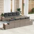 Set de canapele pentru grădină 9 pcs Gri Rattan poli GartenMobel Dekor