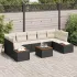 Set de canapele pentru grădină cu pernă 8 pcs Negru Rattan poli GartenMobel Dekor