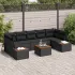Set de canapele pentru grădină cu pernă 8 pcs Negru Rattan poli GartenMobel Dekor
