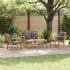 Set de canapele pentru grădină 4 pcs natural Lemn solid de tec GartenMobel Dekor