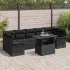 Set de canapele pentru grădină cu pernă 8 pcs Negru Rattan poli GartenMobel Dekor
