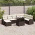 Set de canapele pentru grădină 9 pcs Gri deschis Rattan poli GartenMobel Dekor