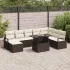 Set de canapele pentru grădină 9 pcs Gri Rattan poli GartenMobel Dekor