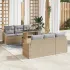 Set de canapele pentru grădină 7 pcs Bej Rattan poli GartenMobel Dekor