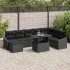 Set de canapele pentru grădină cu pernă 9 pcs Negru și Crem GartenMobel Dekor