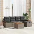 Set de canapele pentru grădină cu pernă 6 pcs Negru poliratan GartenMobel Dekor