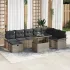 Set de canapele pentru grădină cu pernă 9 pcs Negru Rattan poli GartenMobel Dekor
