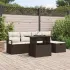 Set de canapele pentru grădină cu pernă 6 pcs Negru Rattan poli GartenMobel Dekor