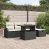 Set de canapele pentru grădină cu pernă 6 pcs Negru Rattan poli GartenMobel Dekor