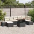 Set de canapele pentru grădină cu pernă 8 pcs Bej poliratan GartenMobel Dekor