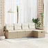 Set de canapele pentru grădină 5 pcs Gri deschis Rattan poli GartenMobel Dekor