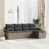Set de canapele pentru grădină cu pernă 5 pcs Negru Rattan poli GartenMobel Dekor