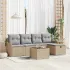 Set de canapele pentru grădină cu pernă 6 pcs Gri Rattan poli GartenMobel Dekor