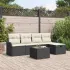 Set de canapele pentru grădină cu pernă 6 pcs Negru Rattan poli GartenMobel Dekor