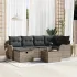 Set de canapele pentru grădină cu pernă 7 pcs Negru Rattan poli GartenMobel Dekor