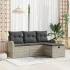 Set de canapele pentru grădină 4 pcs Gri deschis Rattan poli GartenMobel Dekor