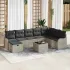 Set de canapele pentru grădină 9 pcs Gri deschis Rattan poli GartenMobel Dekor