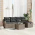 Set de canapele pentru grădină cu pernă 6 pcs Negru Rattan poli GartenMobel Dekor