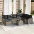 Set de canapele pentru grădină cu pernă 9 pcs Gri Rattan poli GartenMobel Dekor
