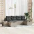 Set de canapele pentru grădină cu pernă 6 pcs Gri poliratan GartenMobel Dekor