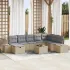 Set de canapele pentru grădină 9 pcs Gri deschis Rattan poli GartenMobel Dekor