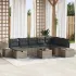 Set de canapele pentru grădină cu pernă 9 pcs Gri Rattan poli GartenMobel Dekor