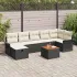 Set de canapele pentru grădină cu pernă 8 pcs Bej Rattan poli GartenMobel Dekor