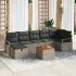Set de canapele pentru grădină cu pernă 8 pcs Gri Rattan poli GartenMobel Dekor