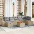 Set de canapele pentru grădină cu pernă 8 pcs Gri Rattan poli GartenMobel Dekor