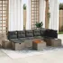 Set de canapele pentru grădină cu pernă 8 pcs Gri Rattan poli GartenMobel Dekor