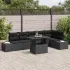 Set de canapele pentru grădină 7 pcs Negru Rattan poli GartenMobel Dekor