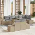 Set de canapele pentru grădină 9 pcs Gri deschis Rattan poli GartenMobel Dekor