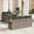 Set de canapele pentru grădină 6 pcs Gri Rattan poli GartenMobel Dekor