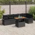 Set de canapele pentru grădină 7 pcs Bej Rattan poli GartenMobel Dekor