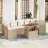 Set de canapele pentru grădină 8 pcs Bej Rattan poli GartenMobel Dekor
