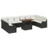 Set de canapele pentru grădină 11 pcs Negru Rattan poli GartenMobel Dekor
