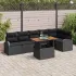 Set de canapele pentru grădină 7 pcs Negru Rattan poli GartenMobel Dekor