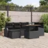 Set de canapele pentru grădină 7 pcs Negru Rattan poli GartenMobel Dekor