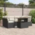 Set de canapele pentru grădină 7 pcs Negru Rattan poli GartenMobel Dekor