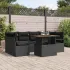 Set de canapele pentru grădină 7 pcs Negru Rattan poli GartenMobel Dekor