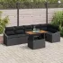 Set de canapele pentru grădină 7 pcs Negru Rattan poli GartenMobel Dekor