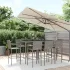 Set mobilier bar de grădină, 5 piese, gri, poliratan GartenMobel Dekor