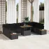 Set de canapele pentru grădină 11 pcs Negru Rattan poli GartenMobel Dekor
