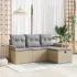 Set de canapele pentru grădină cu pernă 4 pcs Gri poliratan GartenMobel Dekor