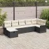Set de canapele pentru grădină 7 pcs Maro și Crem poliratan GartenMobel Dekor