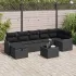 Set de canapea cu pernă cu depozitare 8 pcs Negru poliratan GartenMobel Dekor